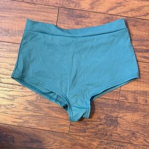 Pole les luna Teal High-Waisted Shorts